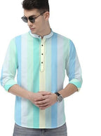 Men's Color Block Spread Collar Casual Shirt