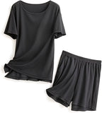 Solid Couple Co-Ord Set (T-Shirt & Shorts)