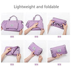 Nylon 22 Cms Travel Duffle(Foldable Travel Duffle_lavender)